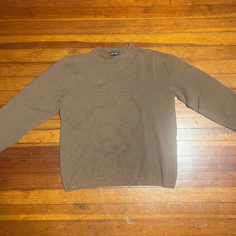 Cherokee Men's Tan Crewneck Sweater